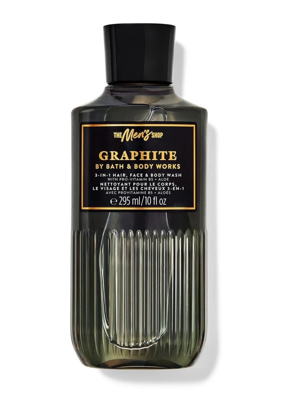 Bath & Body Works Graphite 3-in-1 Body Wash - Black with Gold Label